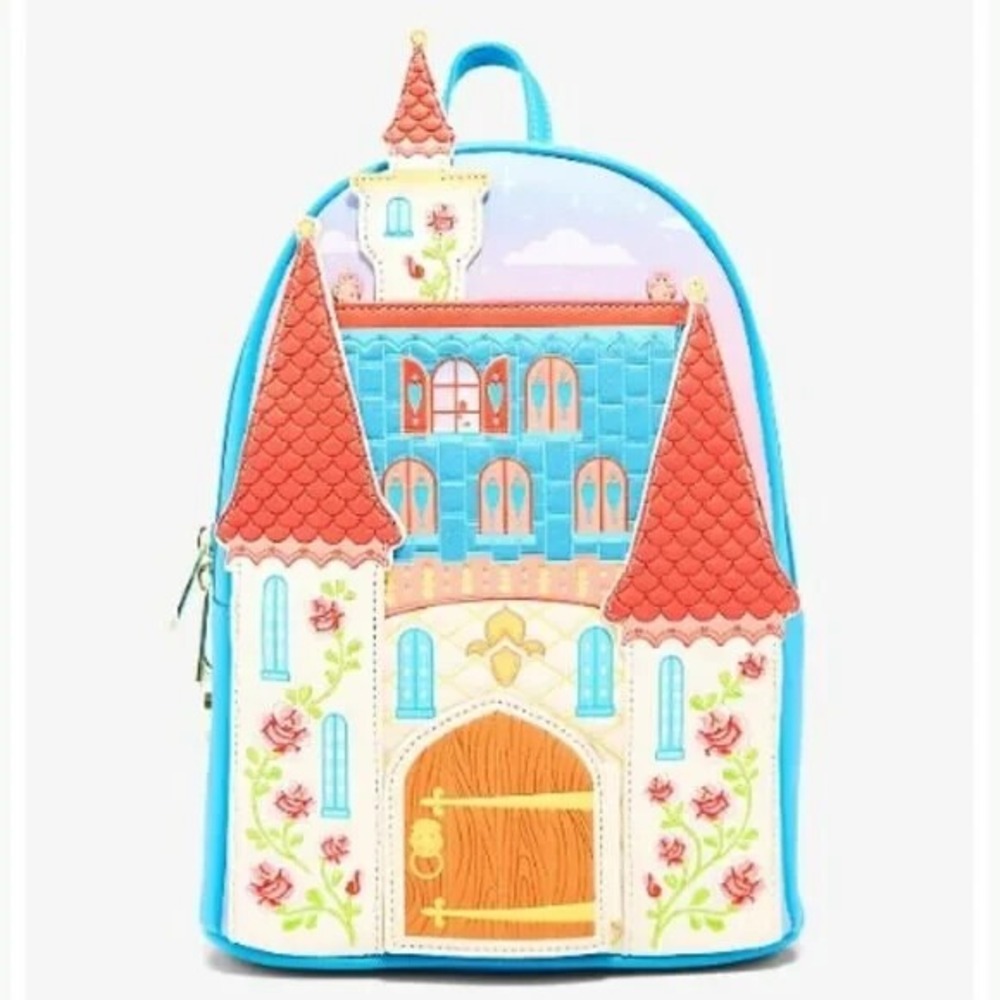 Her Universe Disney Beauty and the Beast Swinging Door Castle Mini Backpack‎